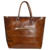 Fifth Avenue Leather Tote Bag Cognac